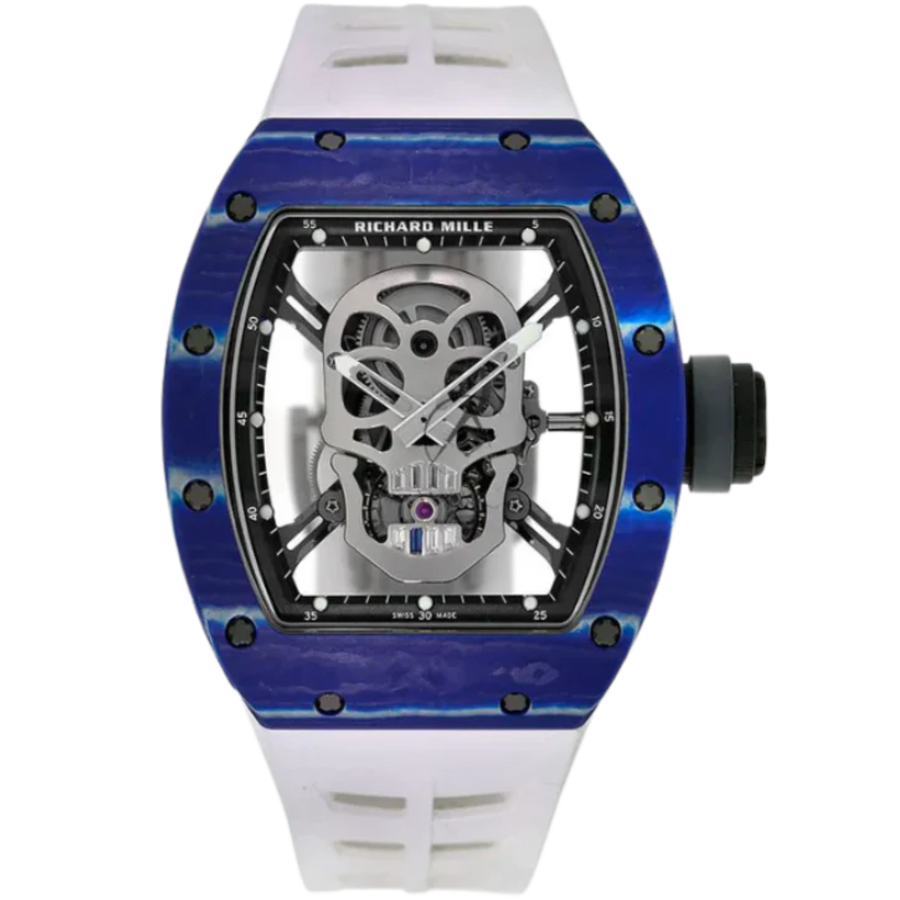 Richard Mille RM 52-01 Carbon TPT Diamond-Set Rubber Strap luxury watch at 1Luxury Miami