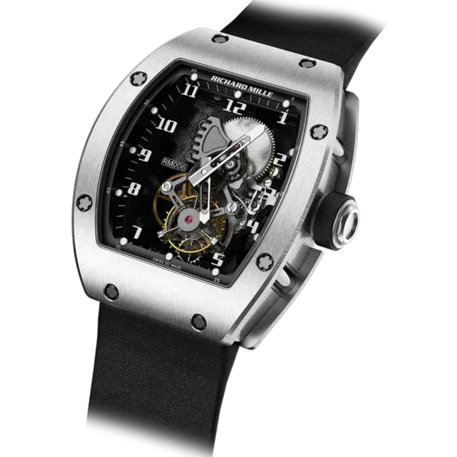 Richard Mille RM 006 Titanium Diamond-Set Rubber Strap luxury watch at 1Luxury Miami