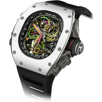 RM 50-02 Tourbillon Split-Seconds Chronograph ACJ Rubber Strap Titanium-Aluminum Alloy Case Ceramic Bezel