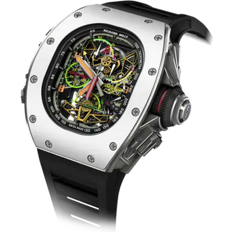 Richard Mille RM 50-02 Titanium Ceramic Diamond-Set Rubber Strap luxury watch at 1Luxury Miami