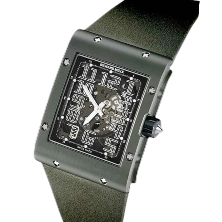 Richard Mille RM 016 Titanium Diamond-Set Rubber Strap luxury watch at 1Luxury Miami