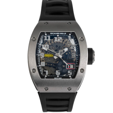 RM 029 Titanium Automatic With Oversize Date Black Rubber Strap Grey Titanium Case