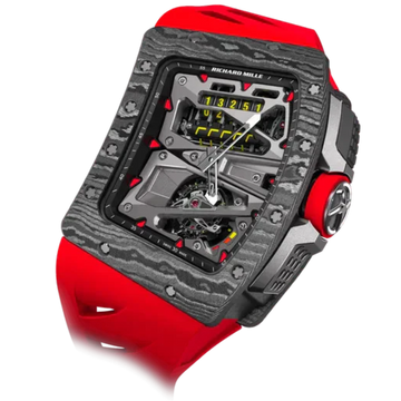 RM 70-01 Tourbillon Alain Prost Limited Edition Curved Skeletonized Manual Winding Rubber Carbon Case