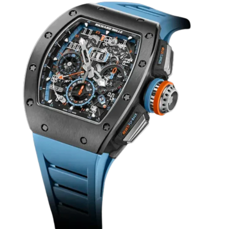 Richard Mille RM 011-05 Carbon TPT Diamond-Set Rubber Strap luxury watch at 1Luxury Miami
