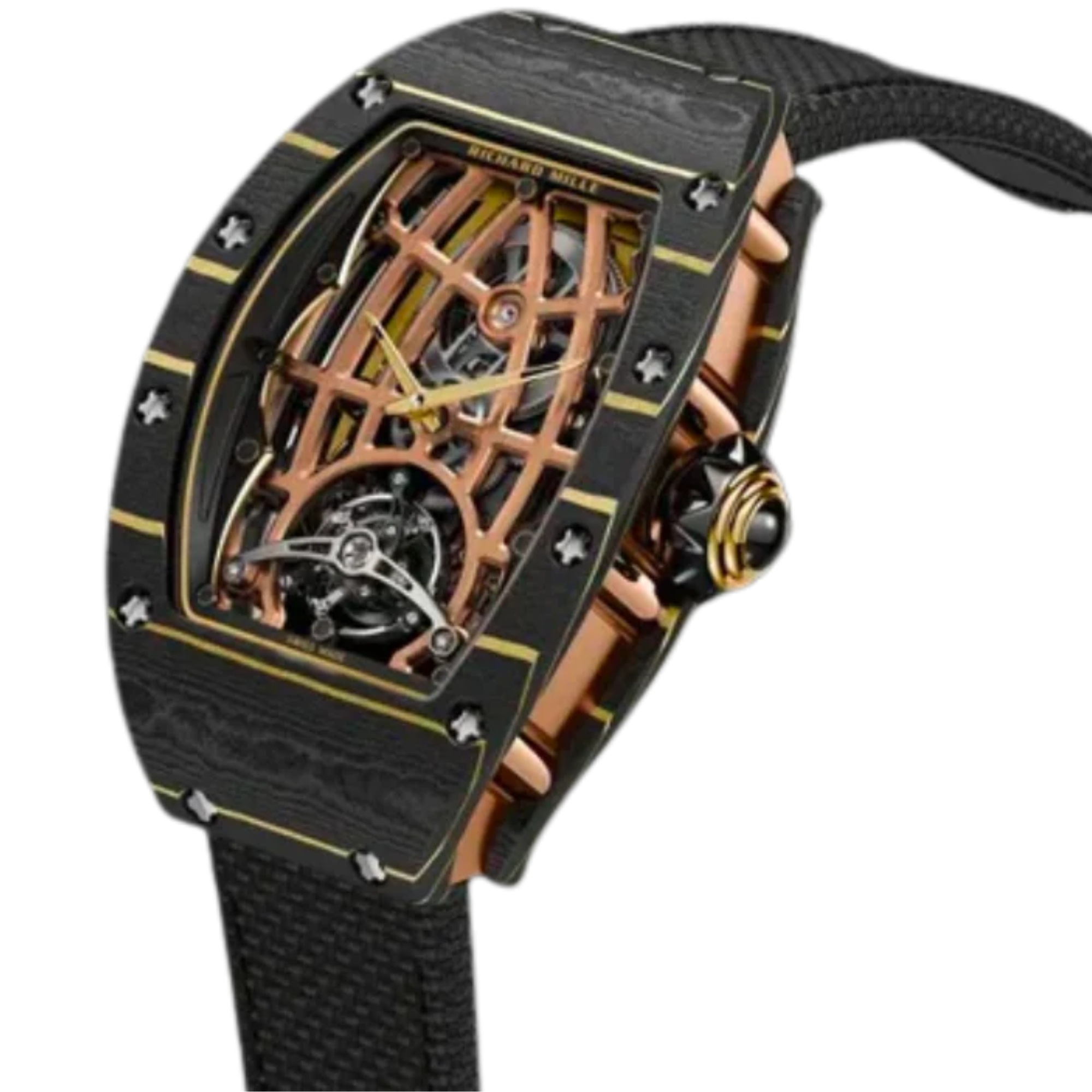 RM 74-02 Winding Tourbillon Automatic Textile Bracelet Carbon Case