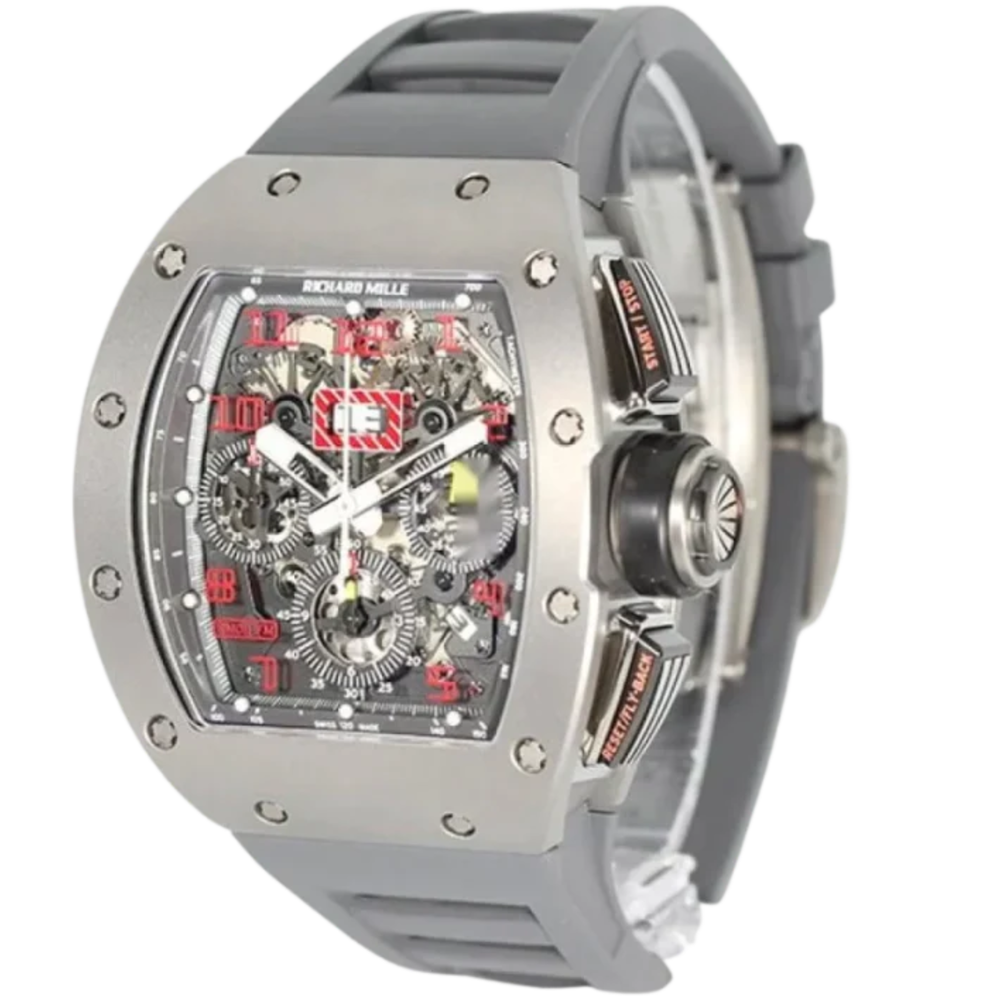 RM 011 Felipe Massa Titanium Sandblast Rubber Strap Titanium Case