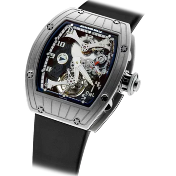 RM 014 Tourbillon Rubber Strap White Gold Case