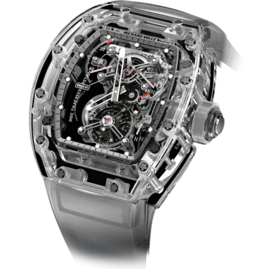 Richard Mille RM 56-01 Sapphire Diamond-Set Rubber Strap luxury watch at 1Luxury Miami