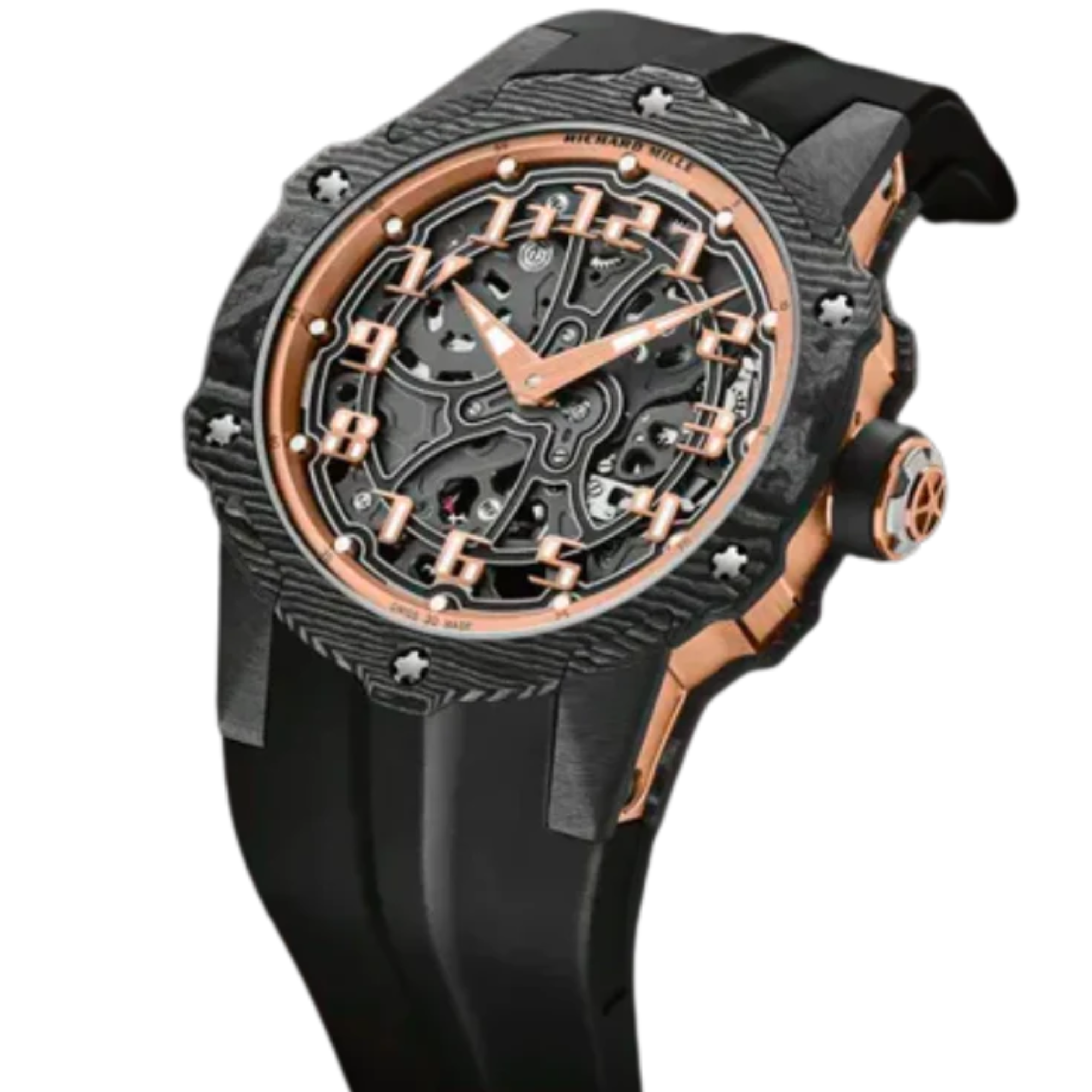 RM 33-02 Automatic Rubber Strap Black Dial