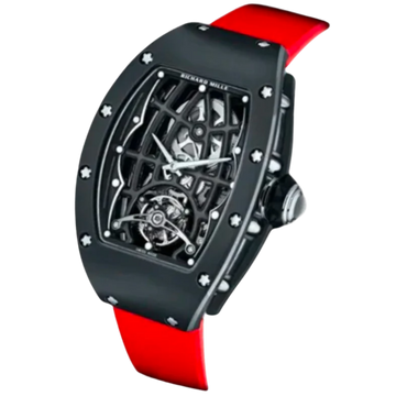 RM 74-02 Tourbillon Automatic Red Rubber Strap Ceramic Case