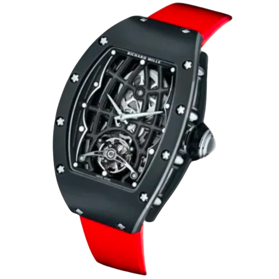 Richard Mille RM 74-02 Ceramic Diamond-Set Rubber Strap luxury watch at 1Luxury Miami