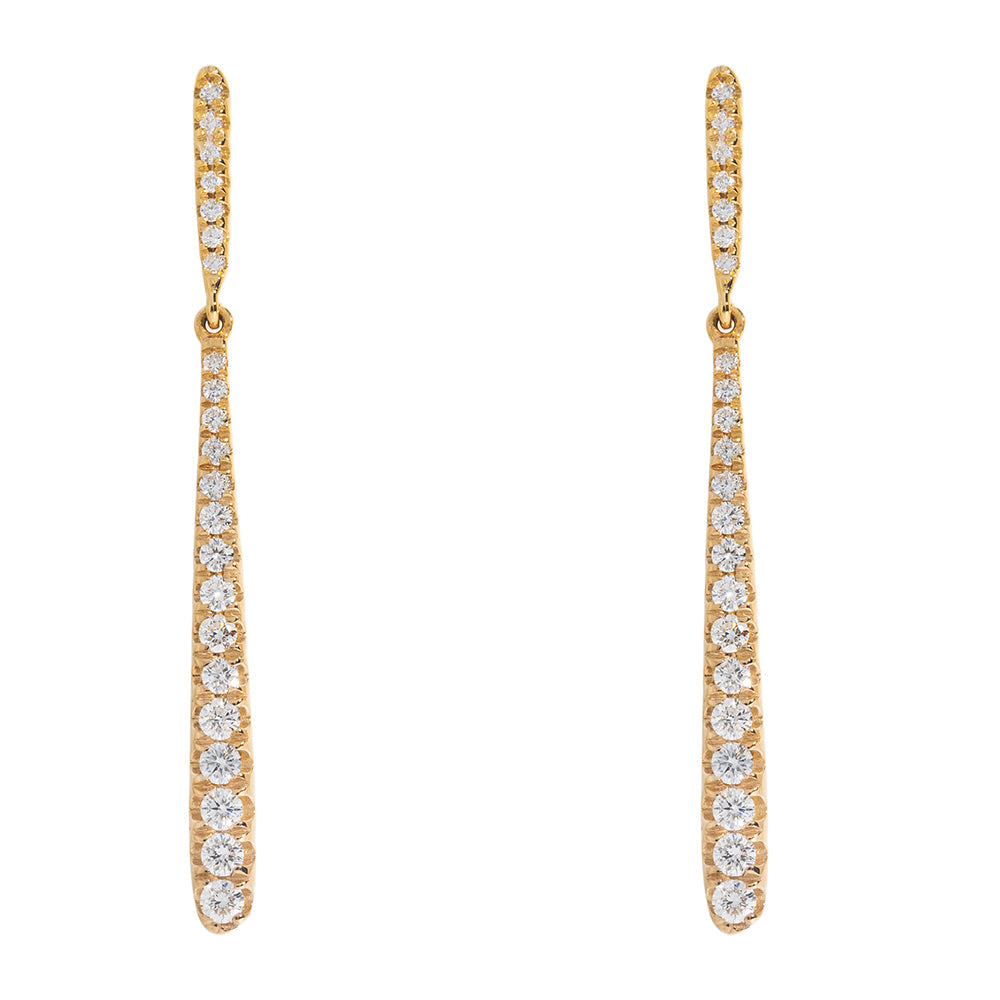 Drop Hanging Diamond Earrings