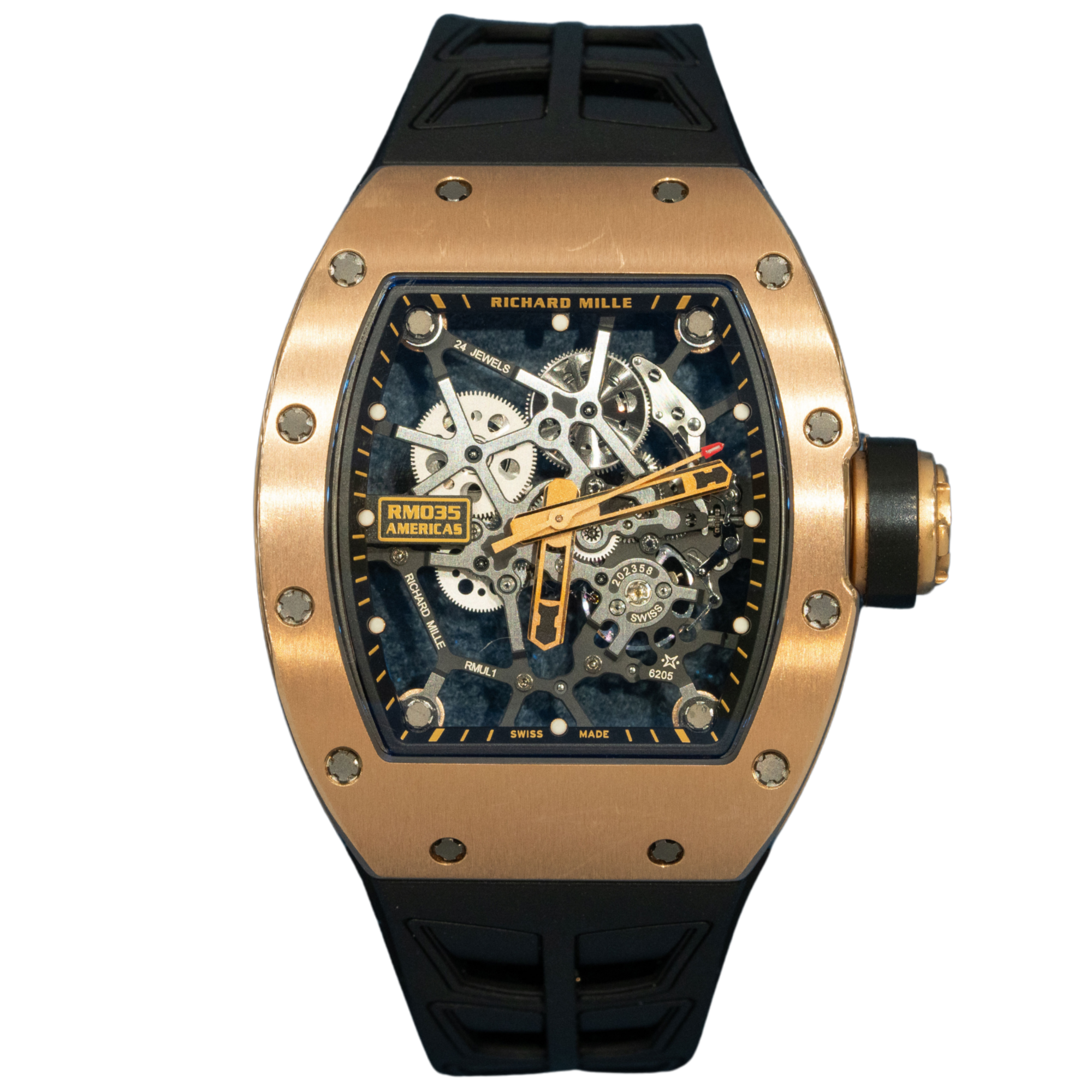 Richard Mille RM035 Rafael Nadal "Americas Edition" Rose Gold Skeleton Gold Toro (Limited 50 Pieces)