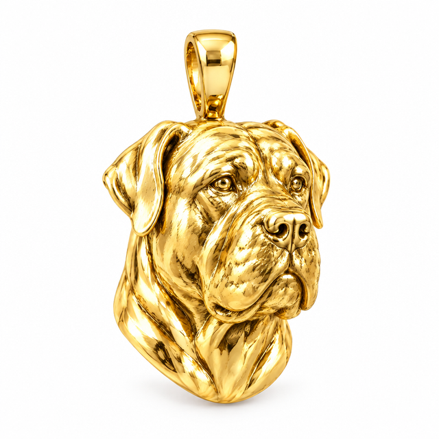 Boerboel | 10K, 14K & 18K — pendant design render