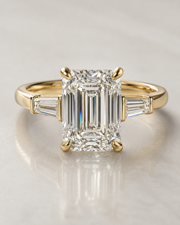 Model 05 Emerald Baguette Classic lab-grown diamond engagement ring design