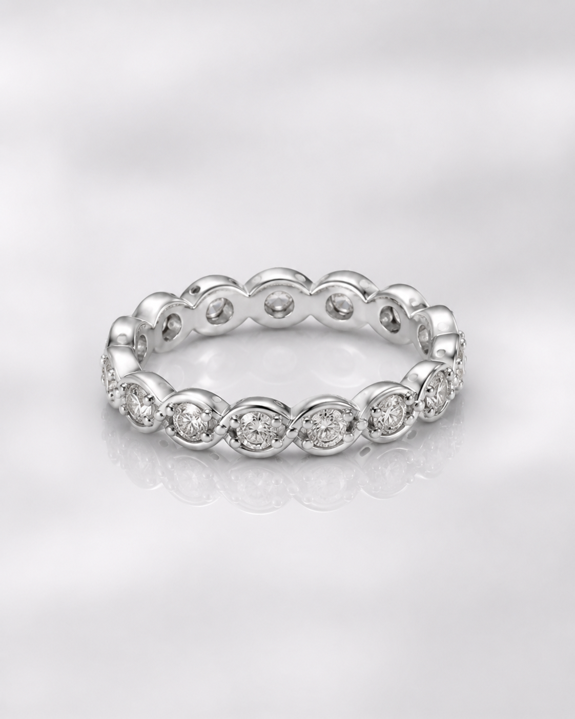 1Luxury Infinity Embrace Diamond Eternity Ring design render