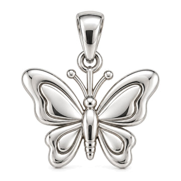 Mini Butterfly Sterling Silver Pendant — white-background product view; AI-generated design rendering; pendant only