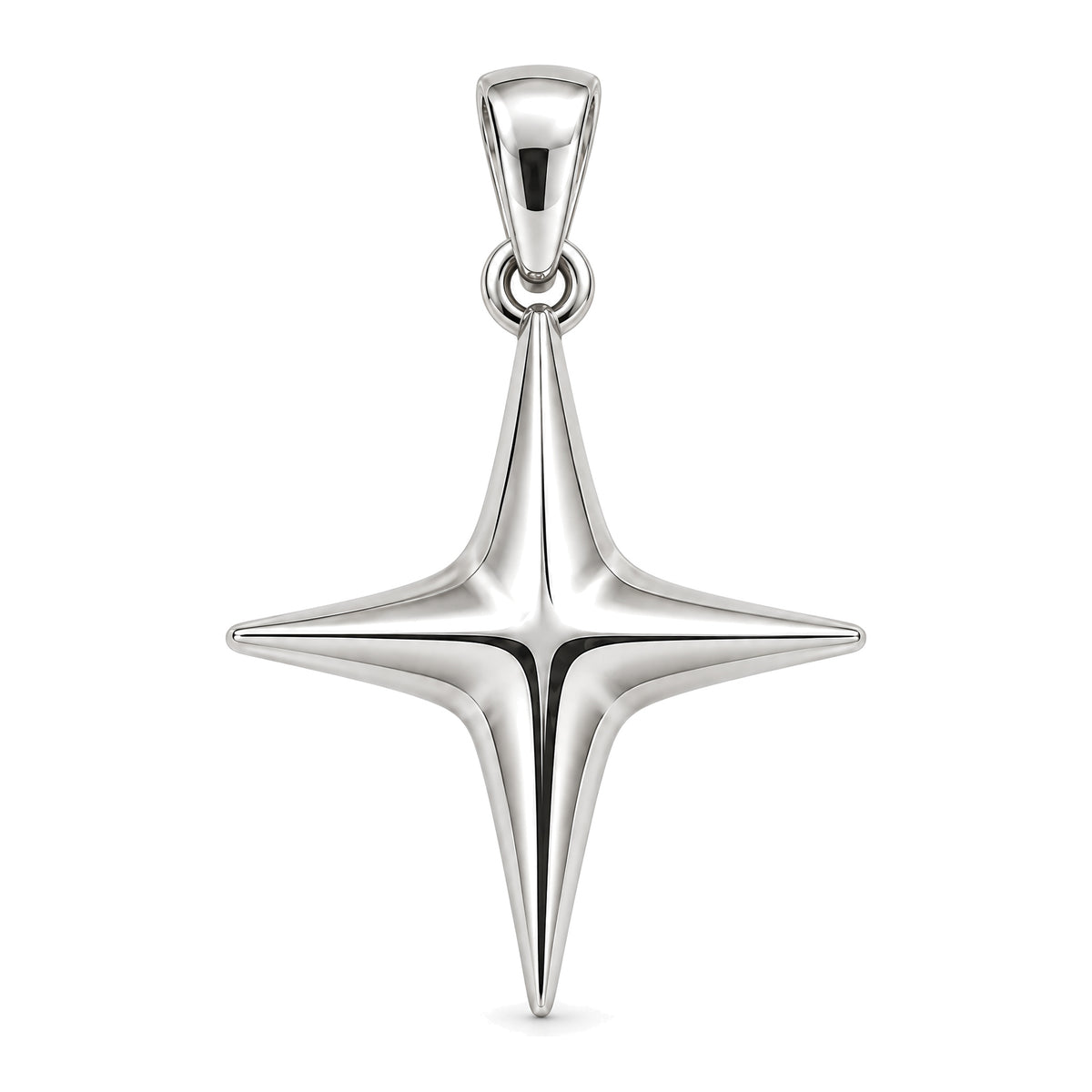 Mini Star Sterling Silver Pendant — white-background product view; AI-generated design rendering; pendant only
