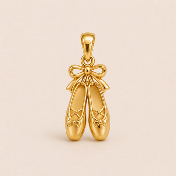 Mini Ballet Slipper Pendant in yellow gold — 1Luxury Miami design rendering