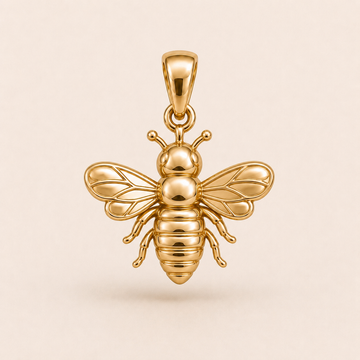 Mini Bee Pendant in yellow gold — 1Luxury Miami design rendering