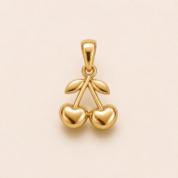 Mini Cherry Pendant in yellow gold — 1Luxury Miami design rendering