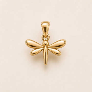 Mini Dragonfly Pendant in yellow gold — 1Luxury Miami design rendering