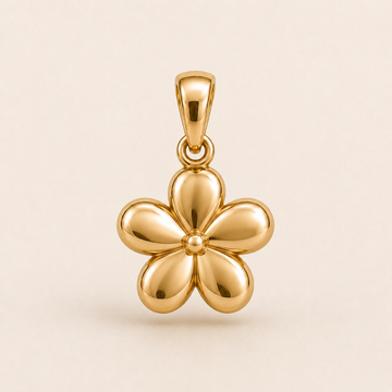 Mini Flower Pendant in yellow gold — 1Luxury Miami design rendering