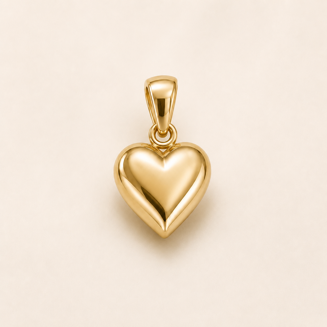 Mini Heart Pendant in yellow gold — 1Luxury Miami design rendering