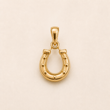 Mini Horseshoe Pendant in yellow gold — 1Luxury Miami design rendering
