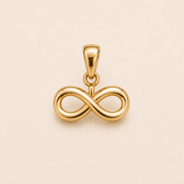 Mini Infinity Pendant in yellow gold — 1Luxury Miami design rendering