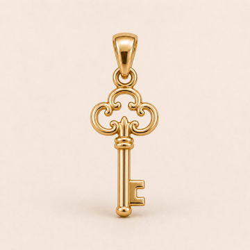 Mini Key Pendant in yellow gold — 1Luxury Miami design rendering