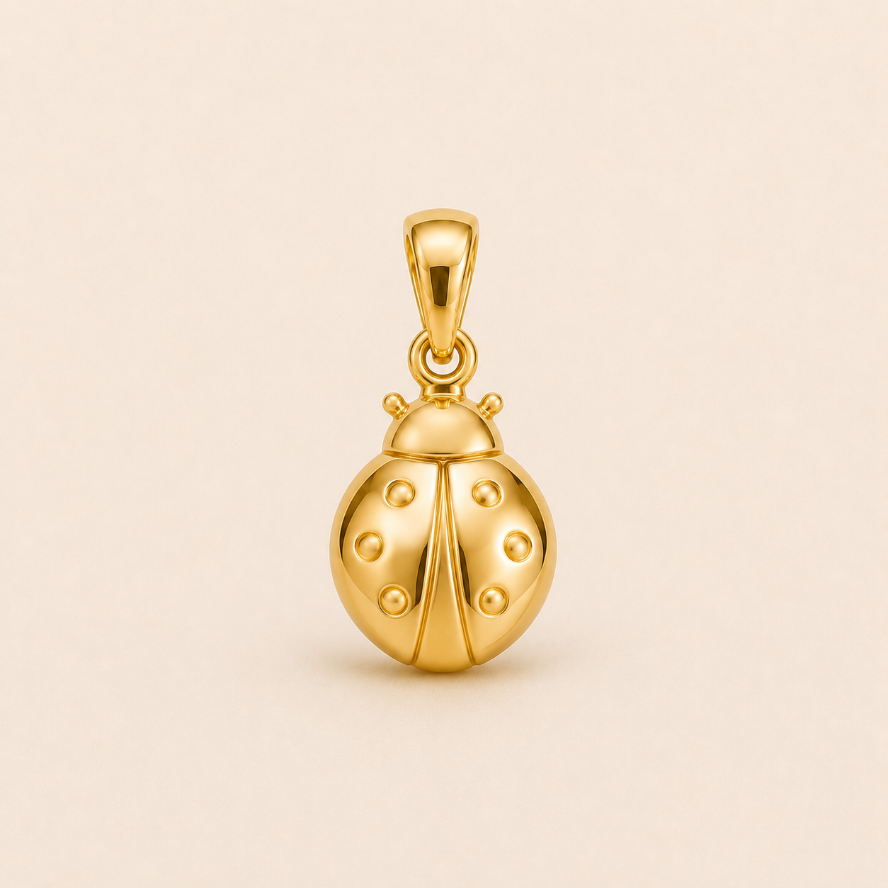 Mini Ladybug Pendant in yellow gold — 1Luxury Miami design rendering