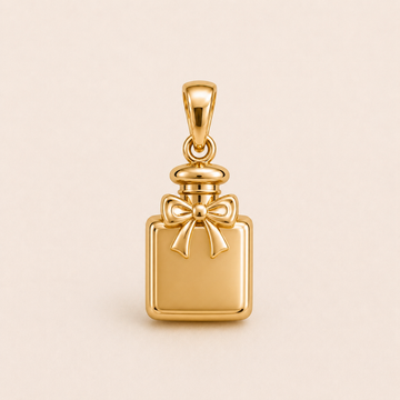 Mini Perfume Bottle Pendant in yellow gold — 1Luxury Miami design rendering