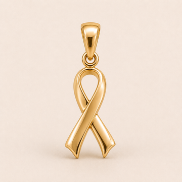Mini Ribbon Pendant in yellow gold — 1Luxury Miami design rendering