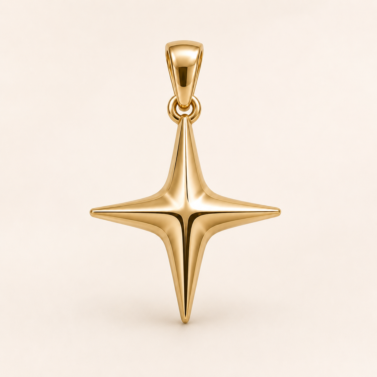 Mini Star Pendant in yellow gold — 1Luxury Miami design rendering