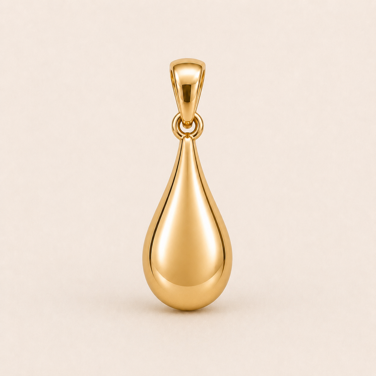 Mini Teardrop Pendant in yellow gold — 1Luxury Miami design rendering