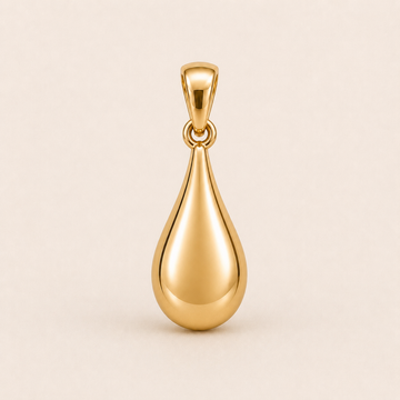 Mini Teardrop Pendant in yellow gold — 1Luxury Miami design rendering