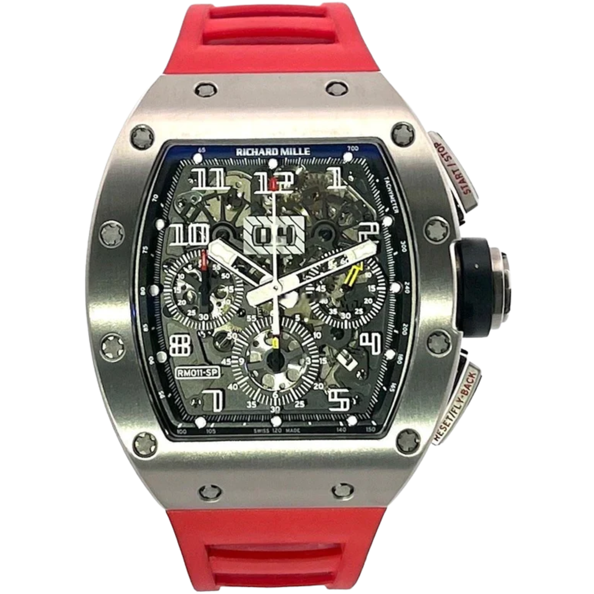 RM 011 Automatic Red Rubber Strap Limited Edition Titanium Case