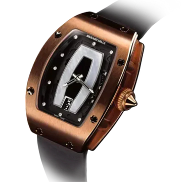 RM 007 Automatic Rubber Strap White Gold Case