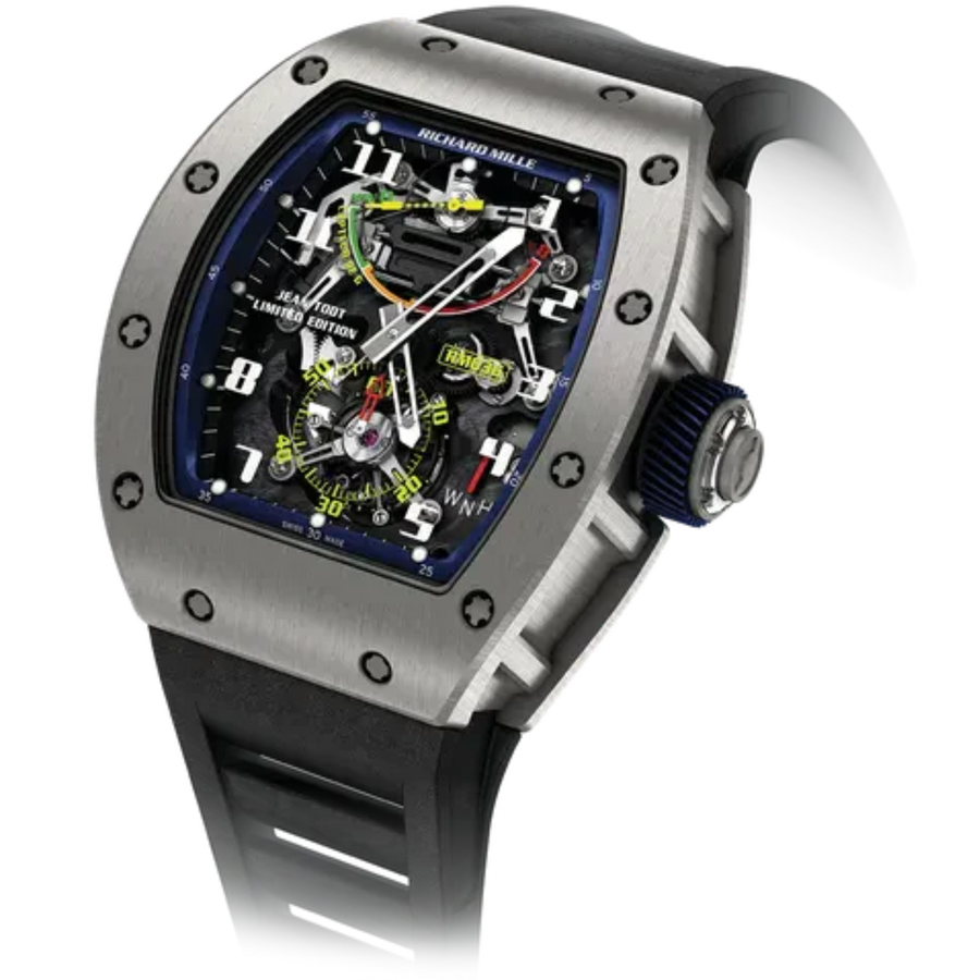 Richard Mille RM 036 Titanium Diamond-Set Rubber Strap luxury watch at 1Luxury Miami