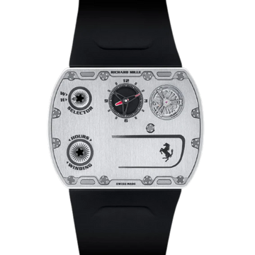 Rm-Up-01-Ferrari Manual Winding Ultraflat Rubber Strap Entire Case Is Machined From Grade 5 Titanium
