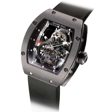 RM 009 Tourbillon Felipe Massa Black Rubber Strap Stainless Steel Case