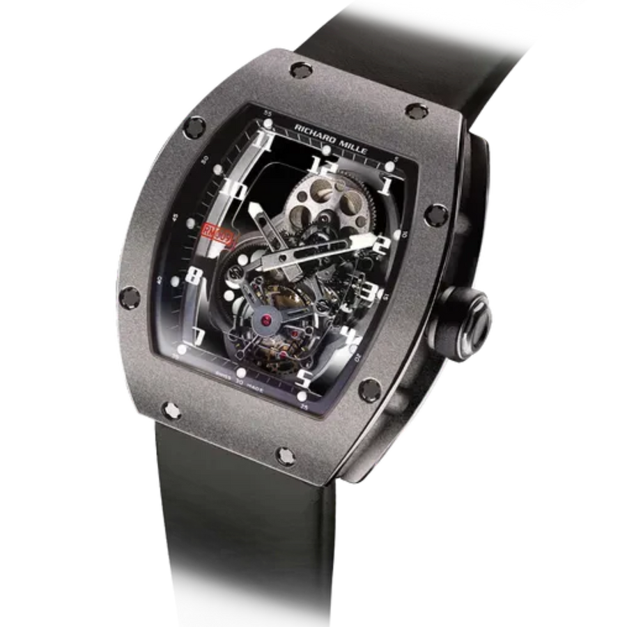 Richard Mille RM 009 Stainless Steel Diamond-Set Rubber Strap luxury watch at 1Luxury Miami
