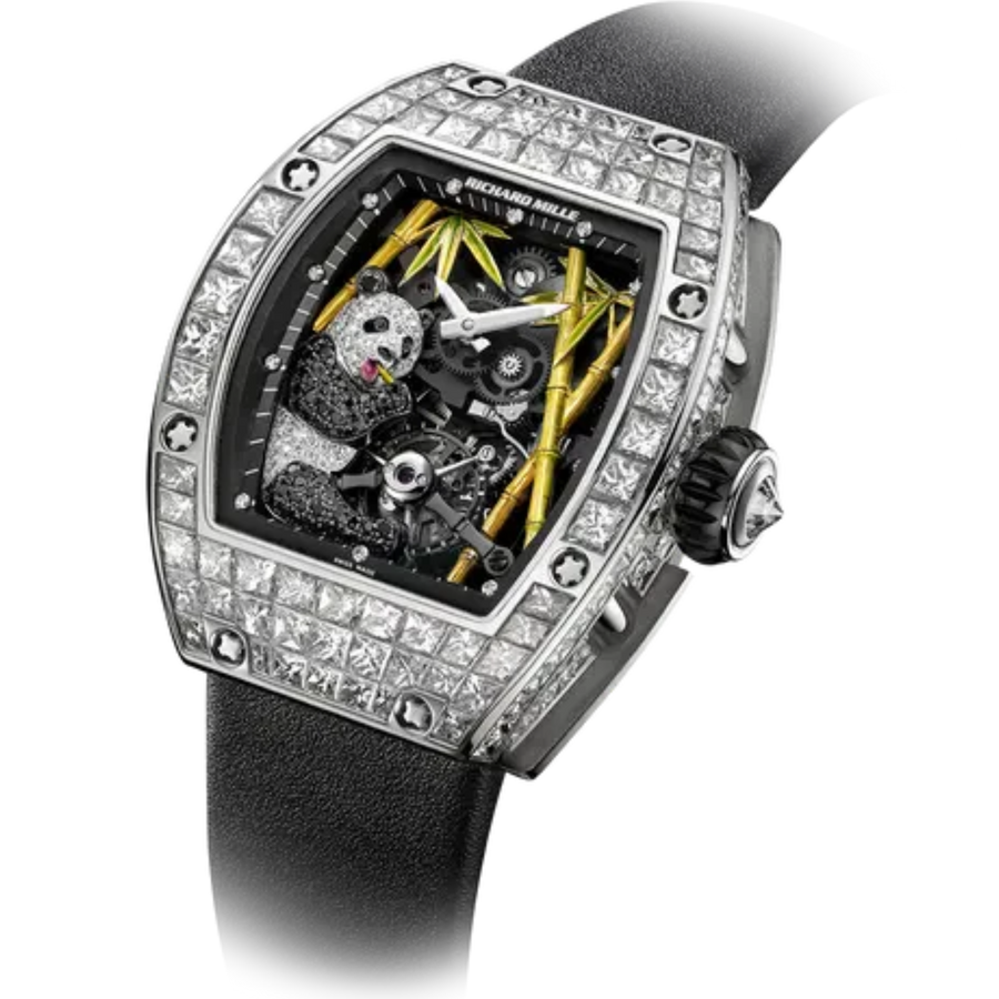 Richard Mille RM 26-01 White Gold Diamond-Set Leather Strap luxury watch at 1Luxury Miami