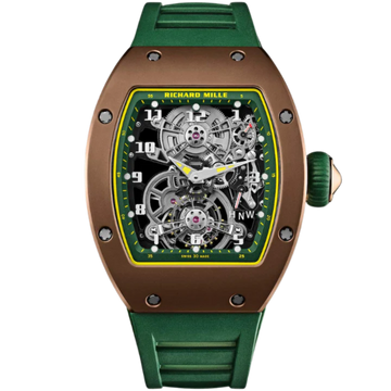 RM 17-01 Tourbillon Brown Cermet Rubber Strap Skeleton Dial Warm-Toned Brown Cermet Case and Bezel