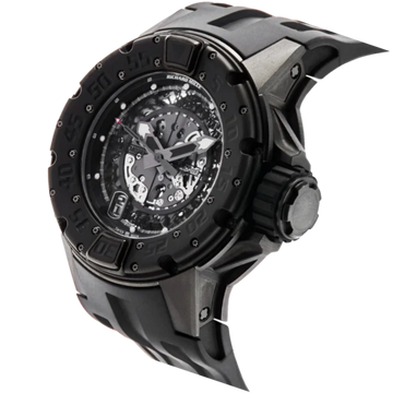 RM 028 Boutique Special Automatic Black Rubber Strap Titanium Case