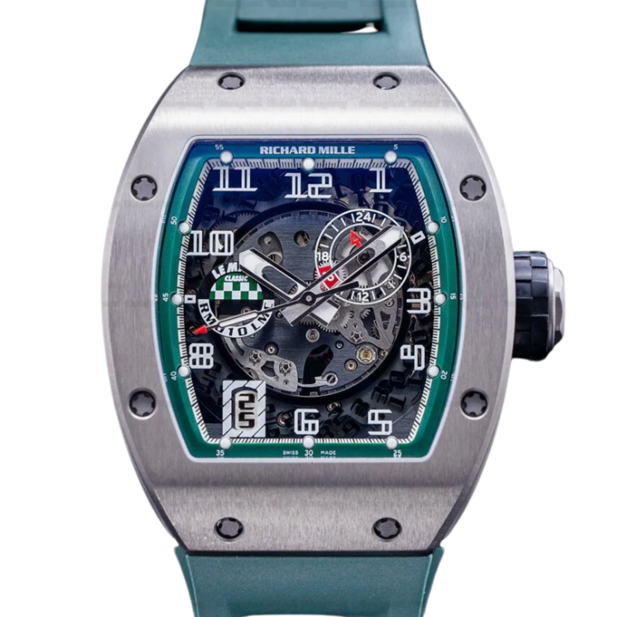 Richard Mille RM 010 Titanium Diamond-Set Rubber Strap luxury watch at 1Luxury Miami