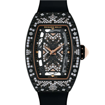 RM 07-01 Automatic Winding Intergalactic Rubber Strap Carbon With 5N Red Gold Accents Case