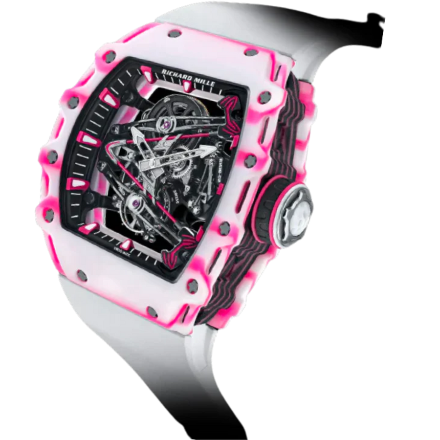 Richard Mille RM 38-02 Carbon TPT Diamond-Set Rubber Strap luxury watch at 1Luxury Miami