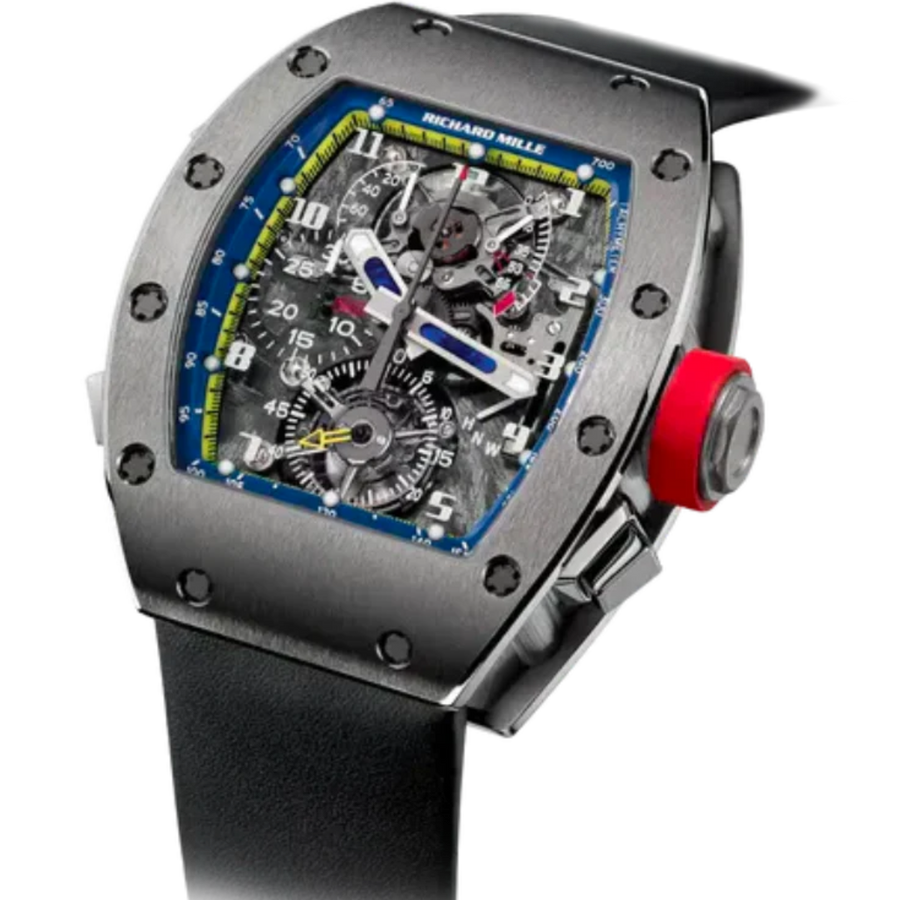 Richard Mille RM 008 White Gold Diamond-Set Rubber Strap luxury watch at 1Luxury Miami